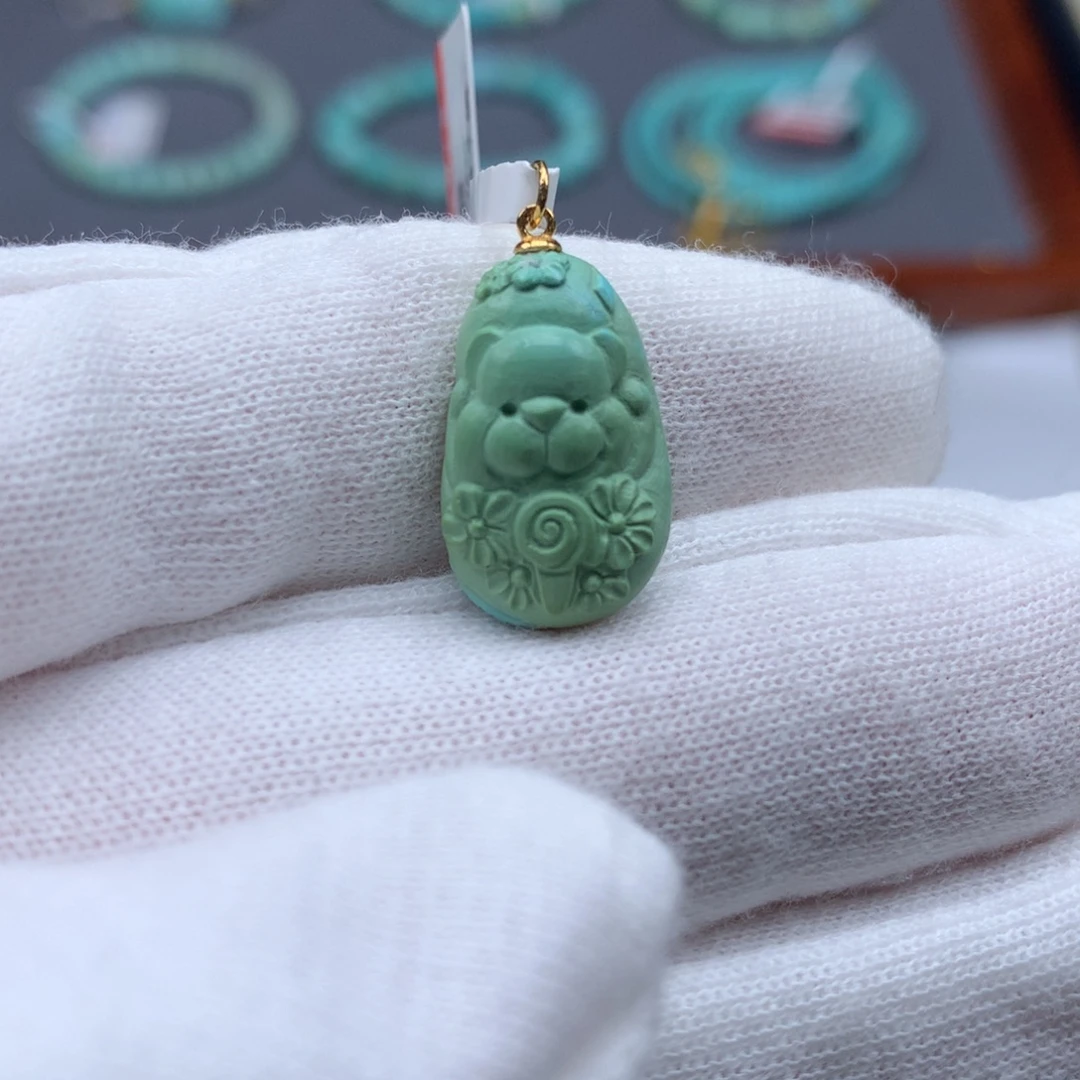 绿松石18K金镶嵌绿松石