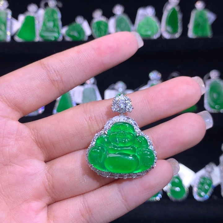 【闪购商品】颈饰银S925镶嵌翡翠天然翡翠