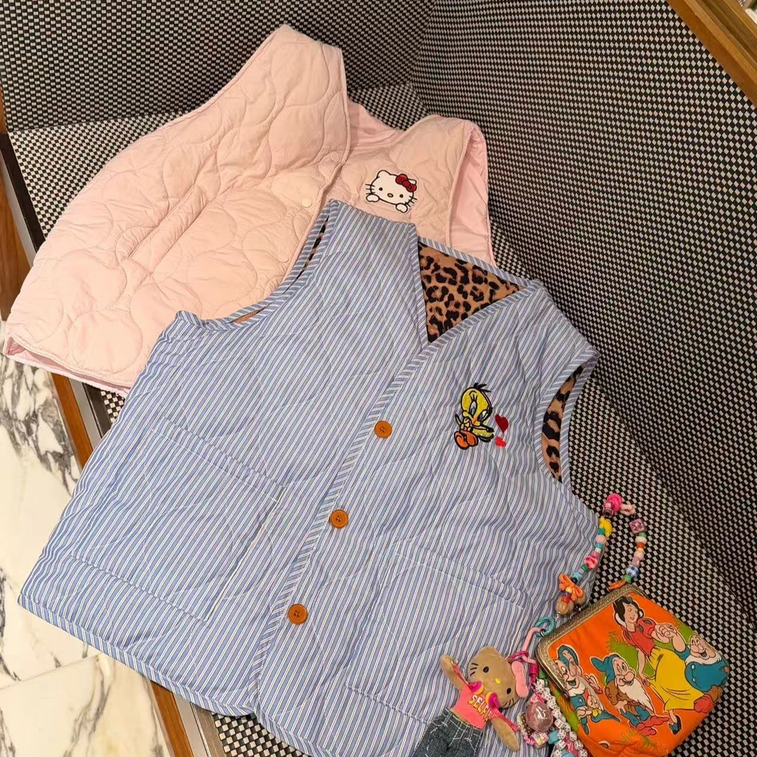 【陶格】休闲做旧卡通百搭无袖马甲TG25D4C3383