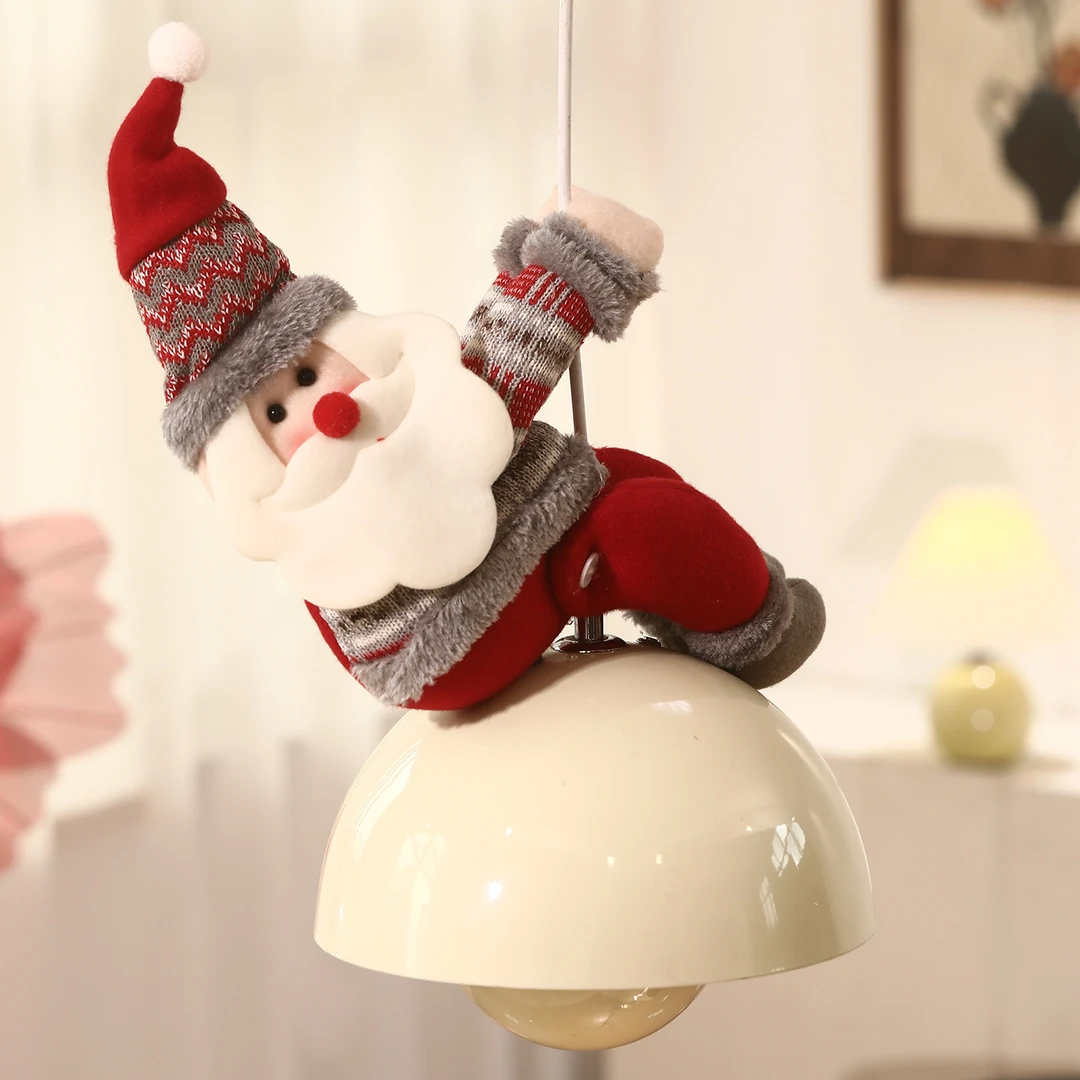 圣诞老人门把手挂件玩偶卧室入户门氛围装饰布置挂饰圣诞节装饰品