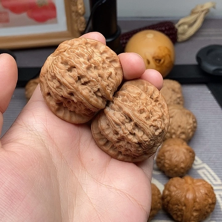 祥***和吊坠文玩核桃白狮子42