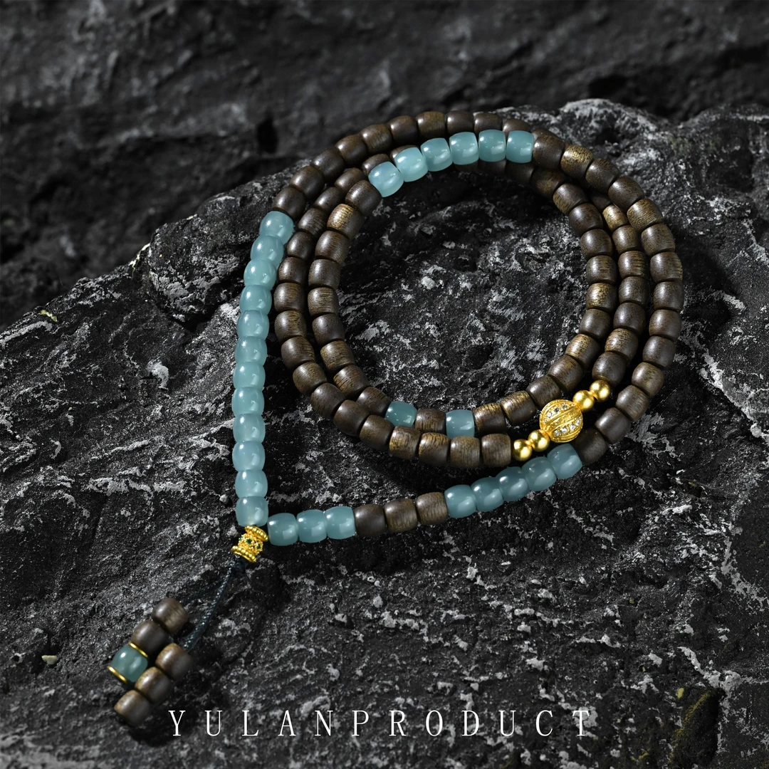 龙虎山 沉香「木玉凝光」原创设计师款-沉香脖挂满配6mm左右