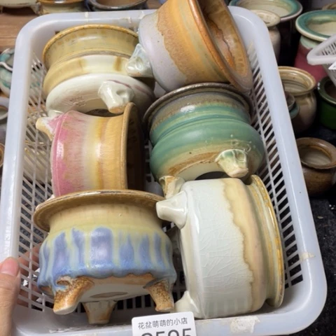 紫砂花盆微瑕595口径7.5左右