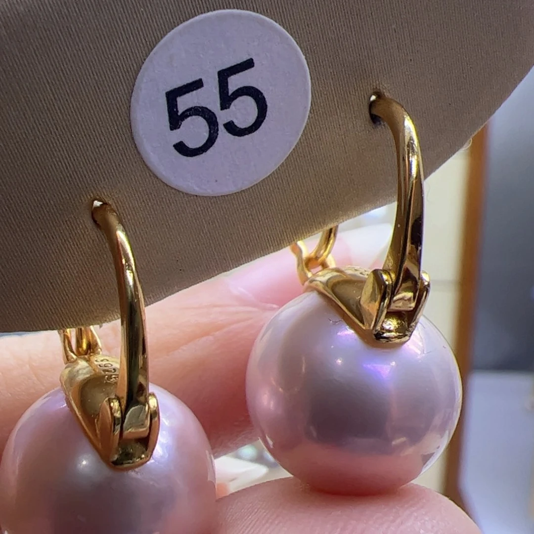 淡水珍珠耳饰银S925镶嵌