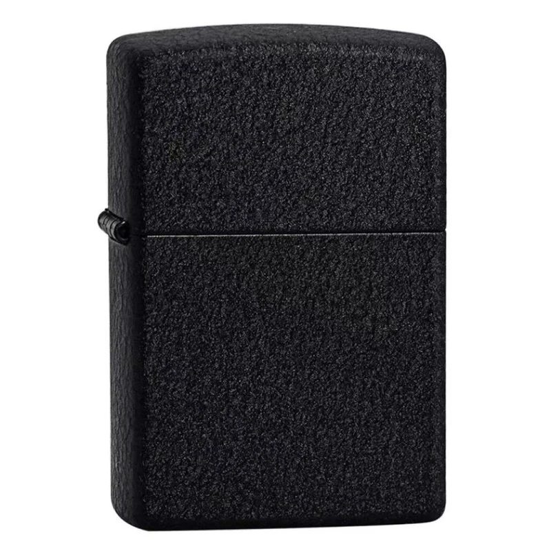 ZIPPO打火机正品-黑裂漆 正品磨砂常规机简约黑色经典【凯亚1】MBJ1