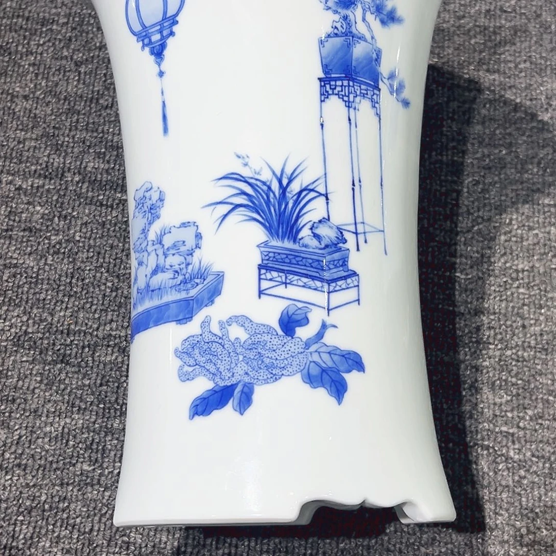 舞***曲花器青花陶瓷花器