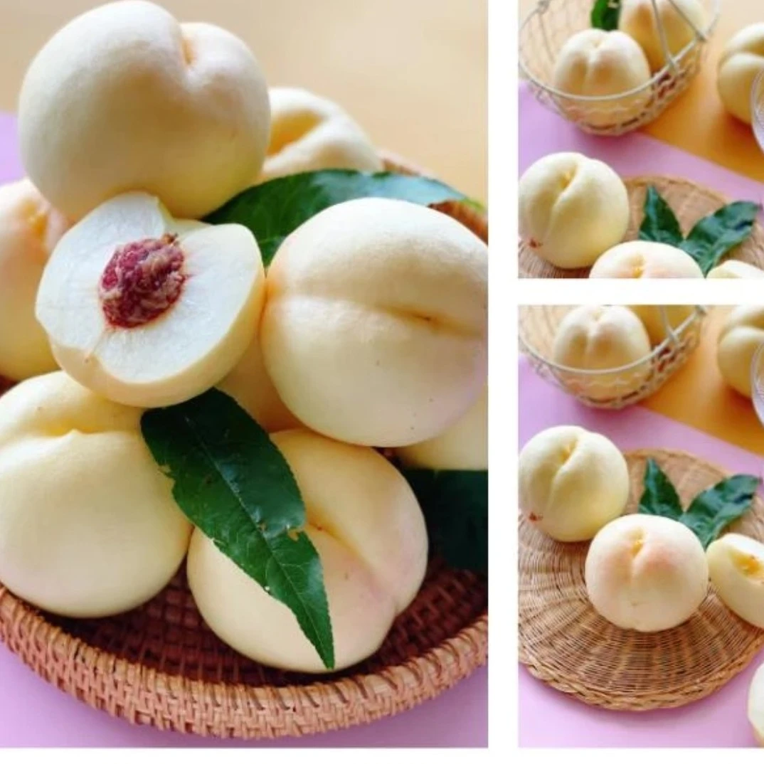 小虎农场～珍珠奶油白油桃自然成熟不好看，5斤装