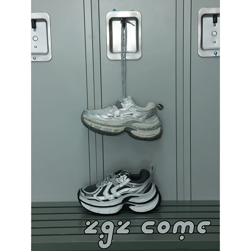 ZGZCOME厚底做旧老爹鞋女小个子增高复古休闲鞋