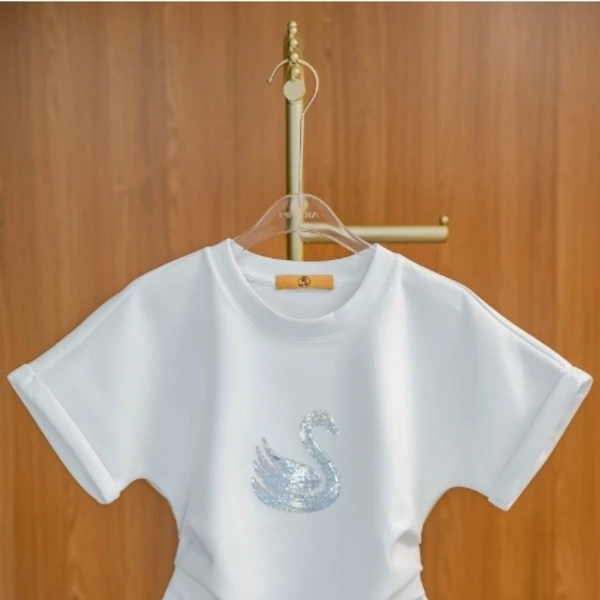 夏季新款气质显瘦天鹅T恤Q25BT2157