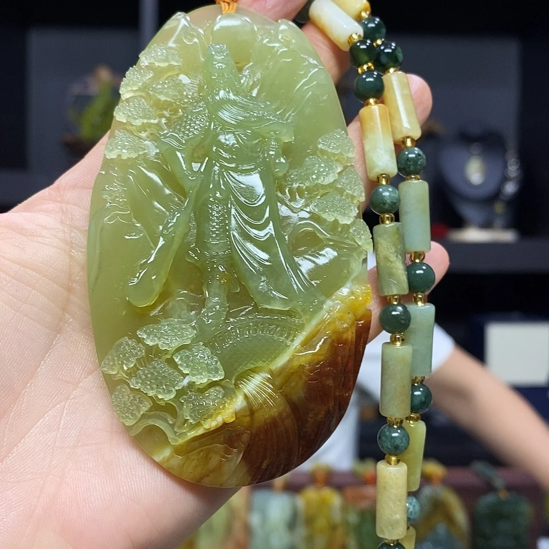 未镶嵌岫玉挂件吊坠