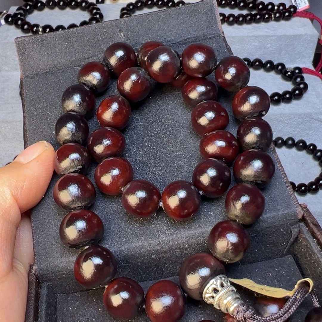 悟***尘精品手持卡14.5毫米30颗籽红色手持