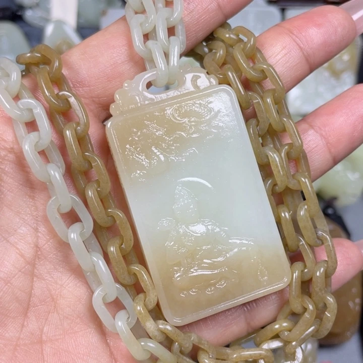 和田玉未镶嵌挂件