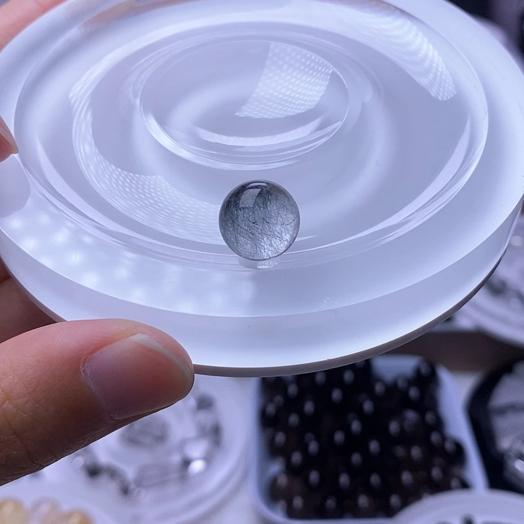 水晶天然水晶打孔不退换未镶嵌龙*白