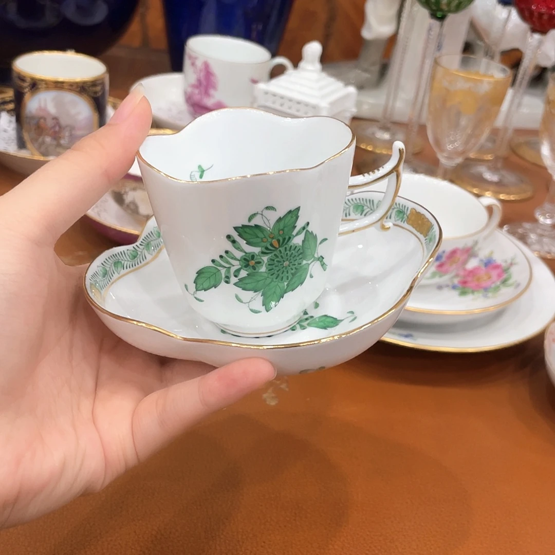 摆件中古赫伦咖啡杯