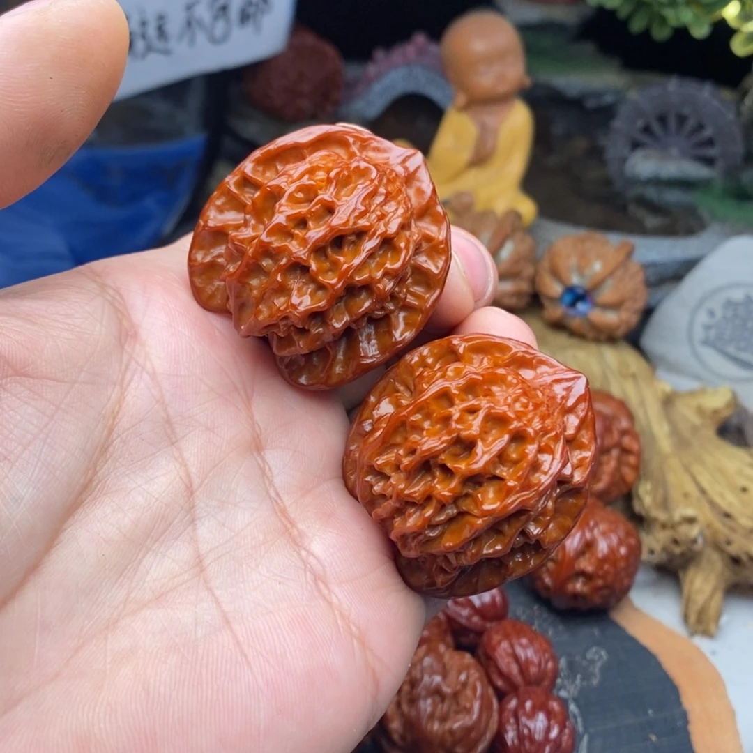文玩核桃把件盘山公子帽边39肚36全品