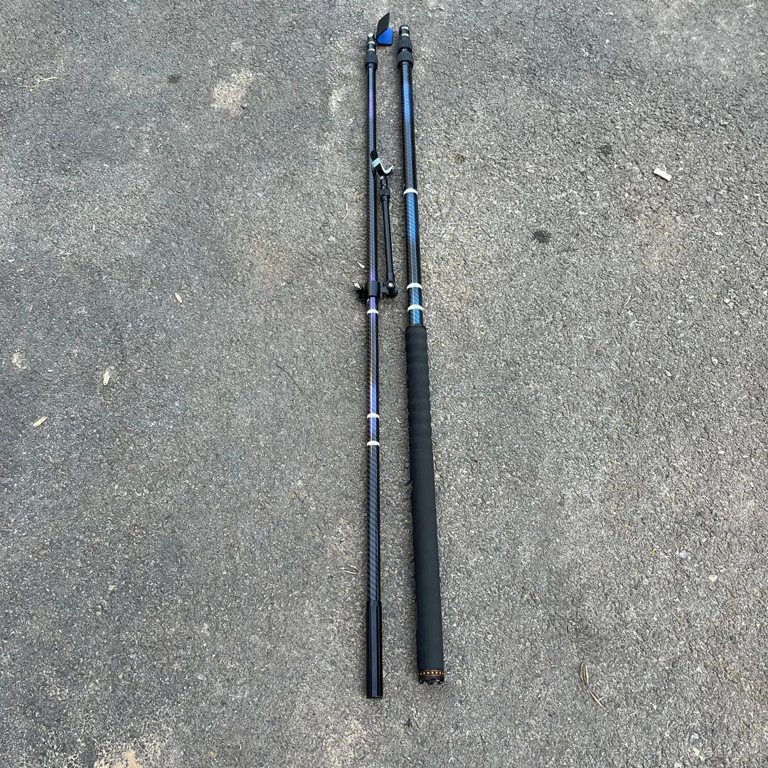 一步到位10层逆丝高碳60T抄网杆15斤3米长杆抄硬挺超轻野钓黑坑