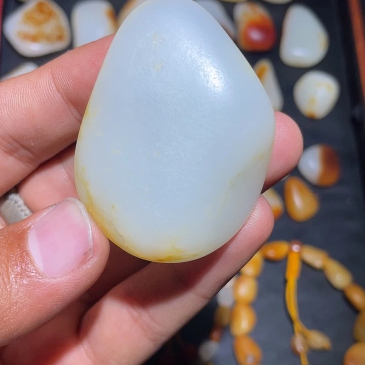 和田玉手链足银镶嵌