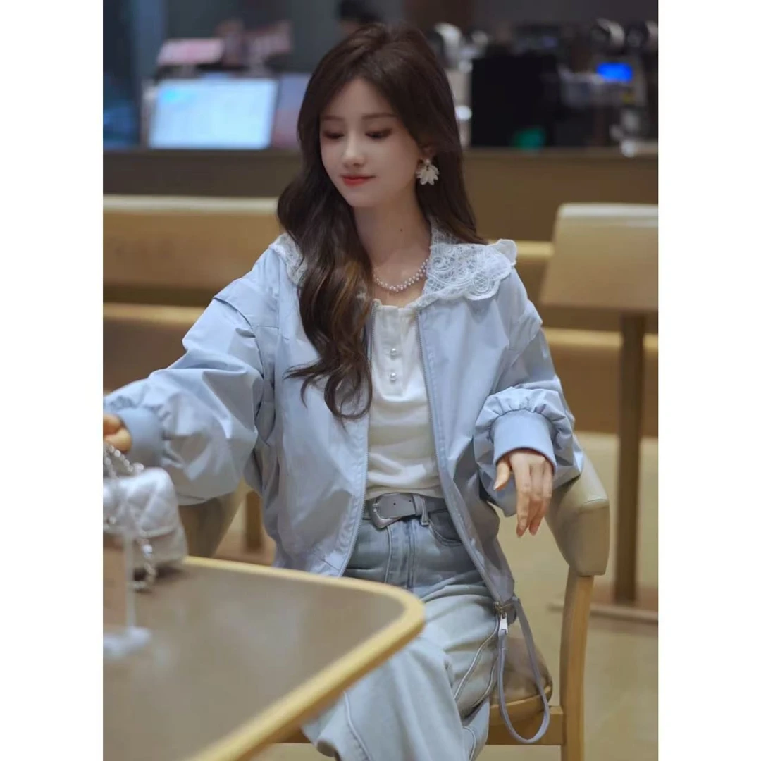 【告白信】2025年春季时尚洋气显瘦百搭拉链棒球服短款外套WV1414