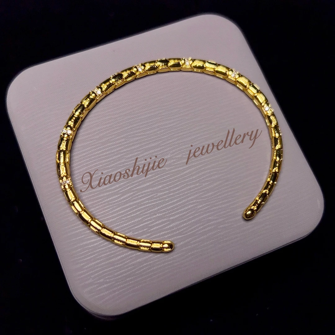 铜合金合成锆石手镯 点钻本命金蛇手镯S0634