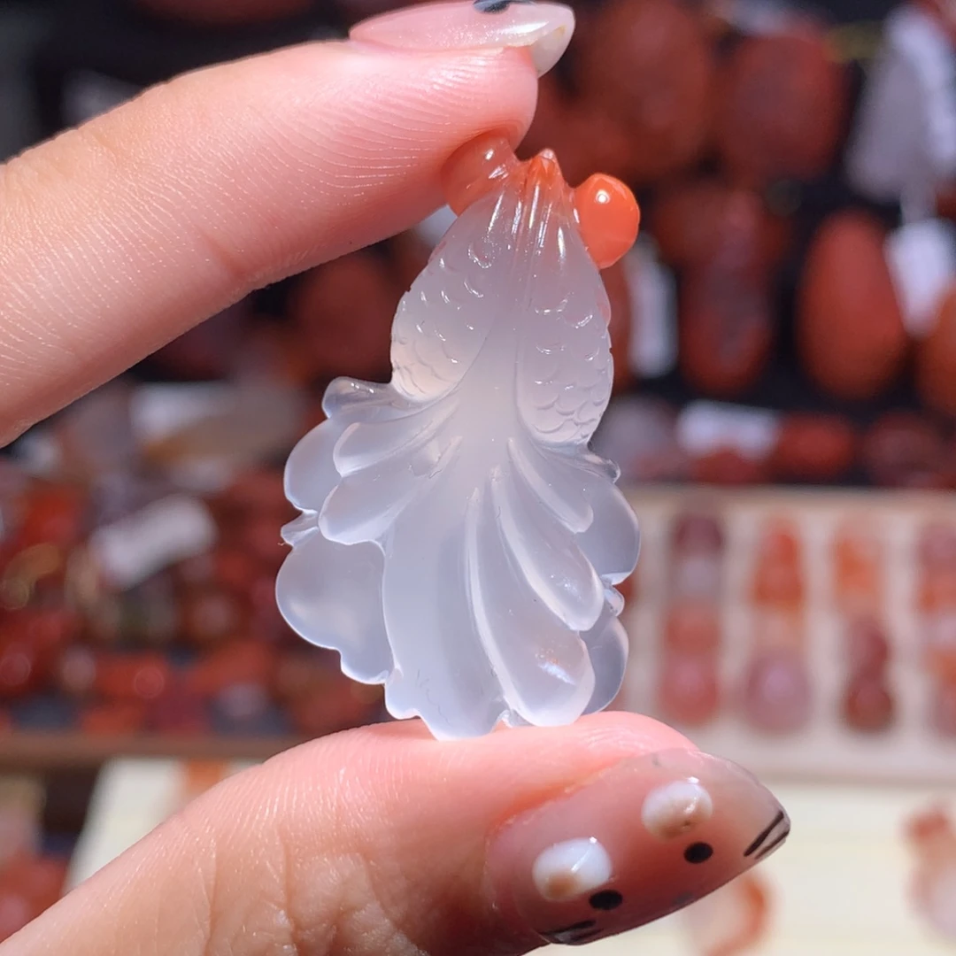 南红玛瑙未镶嵌珠宝半成品鱼6