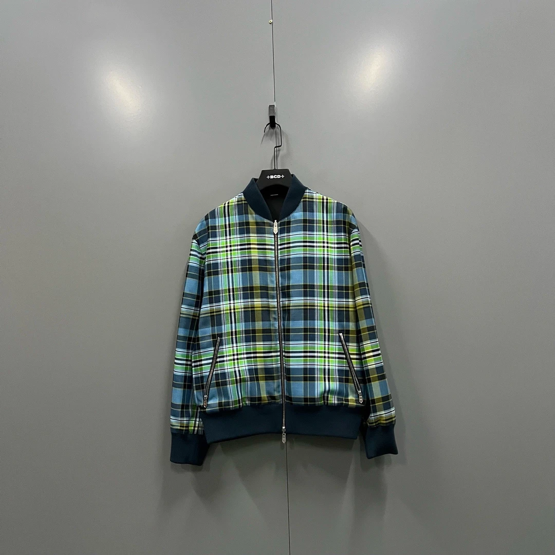 99新 Hermes/爱马仕 (ll) 017440  格纹满印双面外套 52码