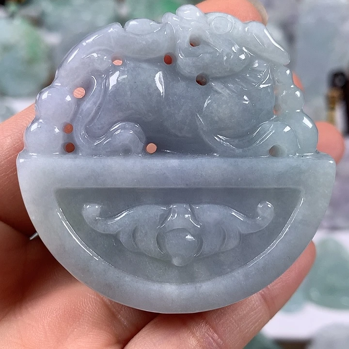颈饰未镶嵌翡翠仿古貔貅福利卡厚12