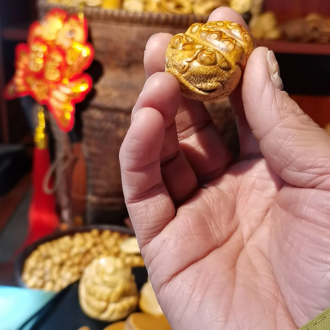 竹竹雕把件金蟾摆件配饰