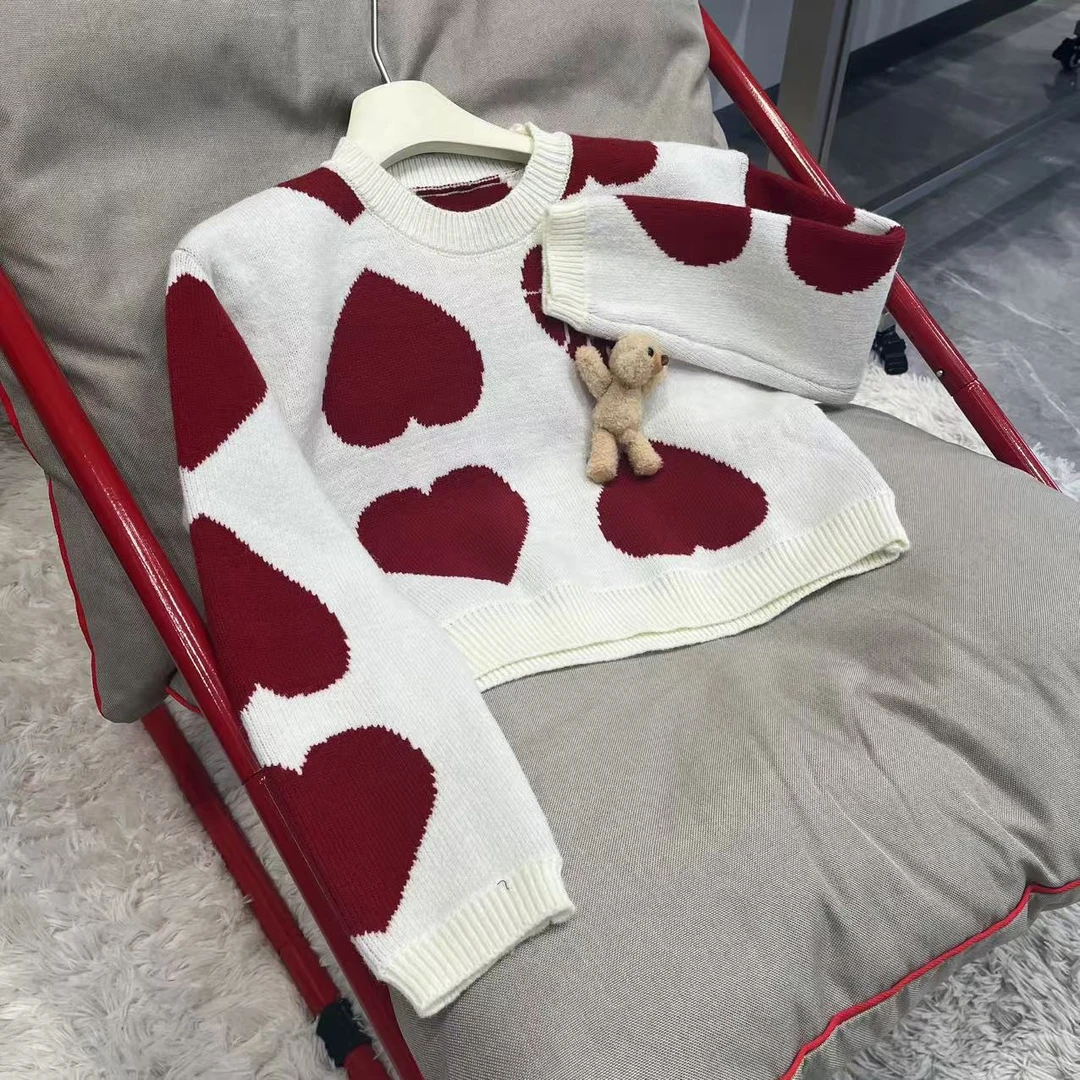 【YU·PP】（010）小众秀场绣球款拼接秋冬短款套头毛衣（P0197）