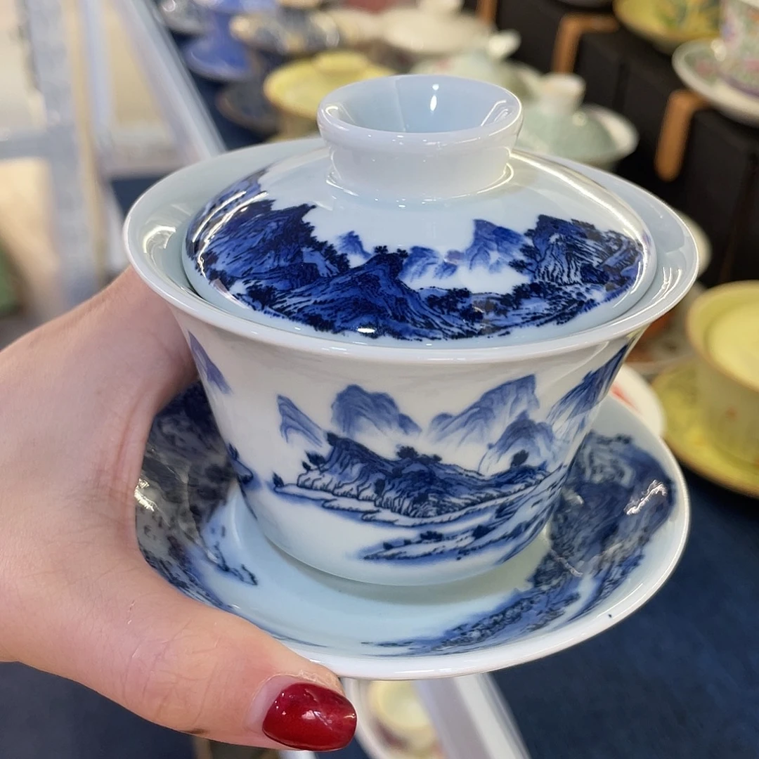 陶景德陶瓷盖碗茶具