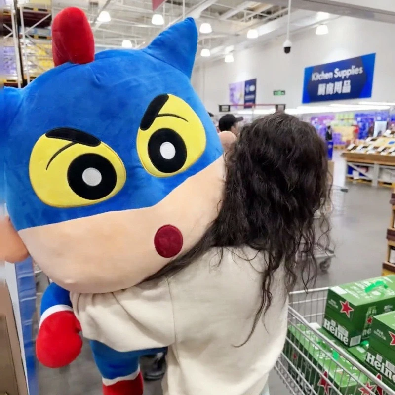 大号山姆蜡笔小新动感超人玩偶超大毛绒玩具1米公仔巨型娃娃礼物