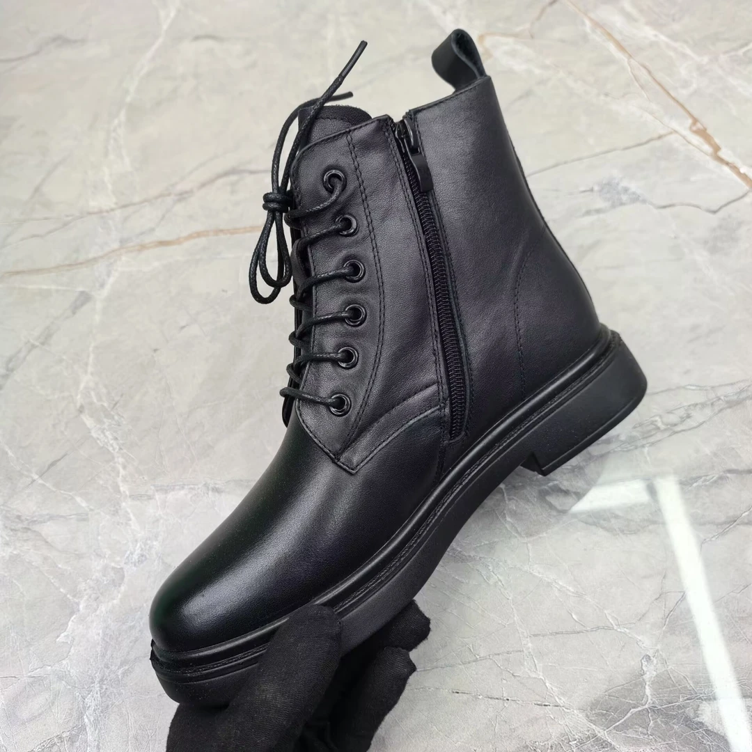 f（孤品）37码粗跟女靴(牛皮)05382