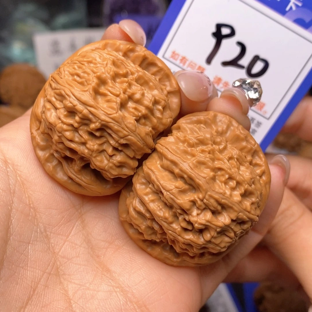 文玩核桃把件42闷白920