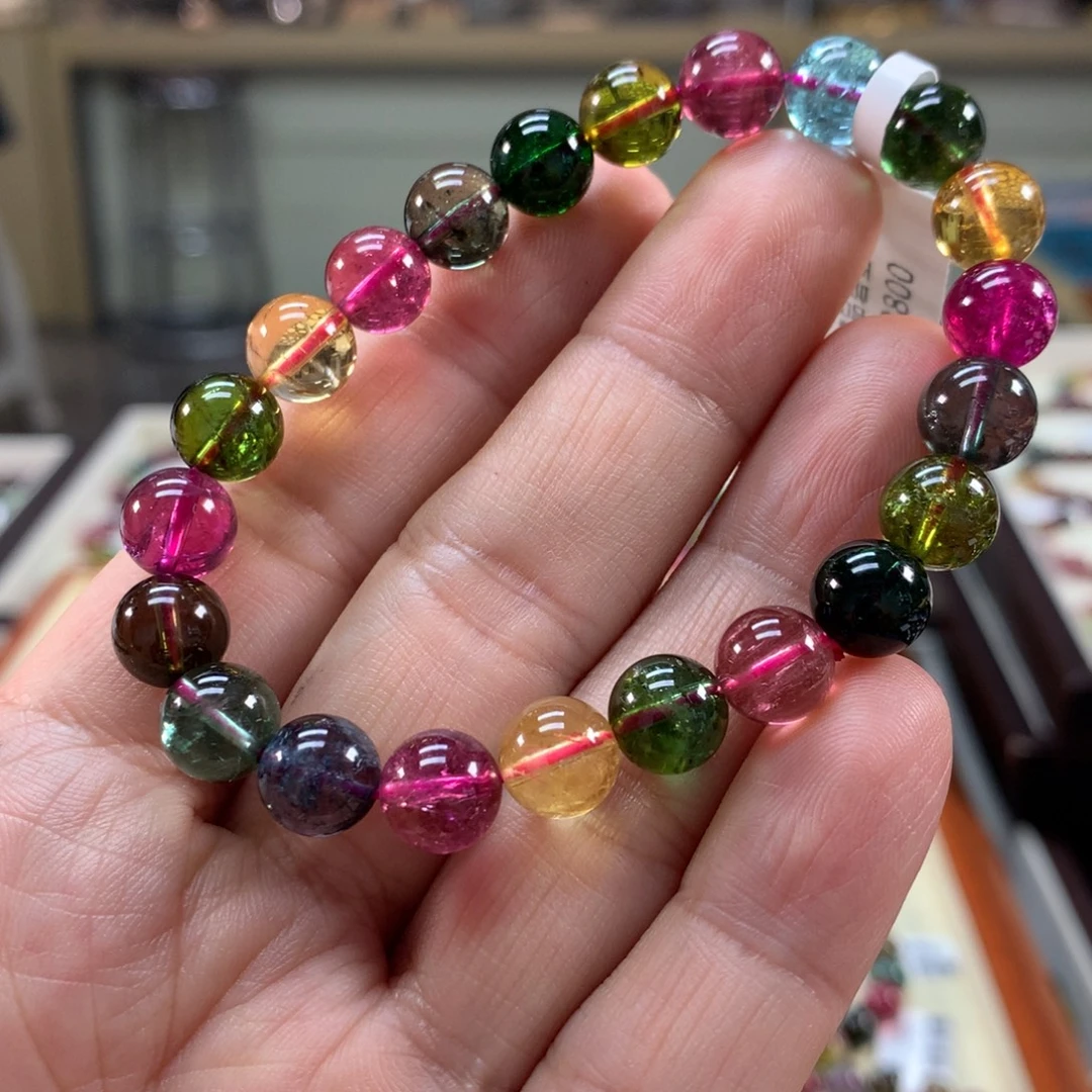 碧玺未镶嵌手链8.7左右