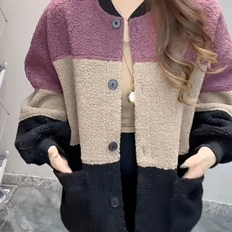 2025春季开衫短外套短款女装拼色休闲撞色时尚女