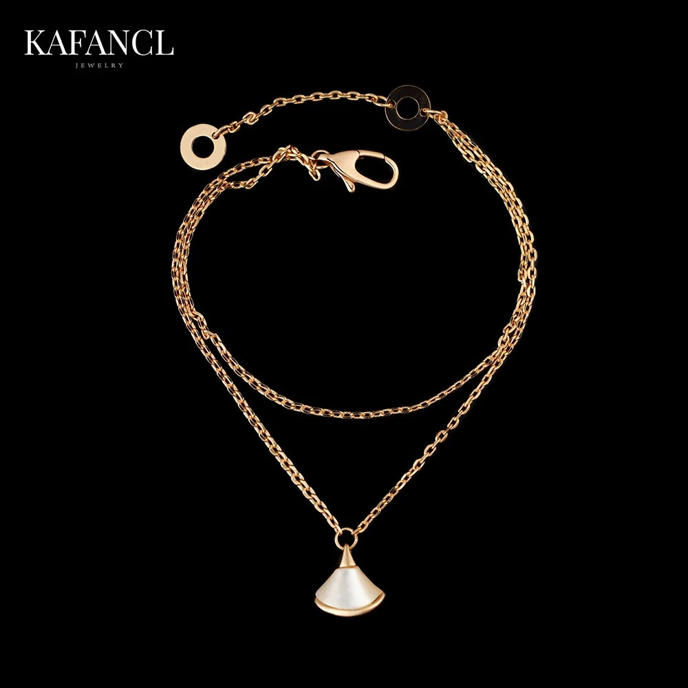 红楼 925银手链 镀K金 小白裙子手链 ZF-C284