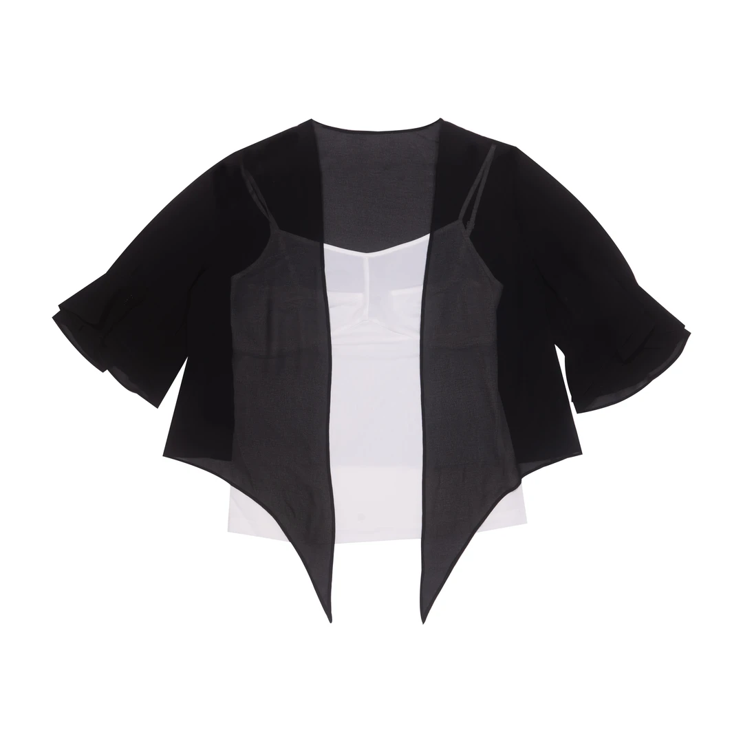 【Lisa专属】她翼夏季开衫短款纯色成人圆领衬衫时尚QF1221342465