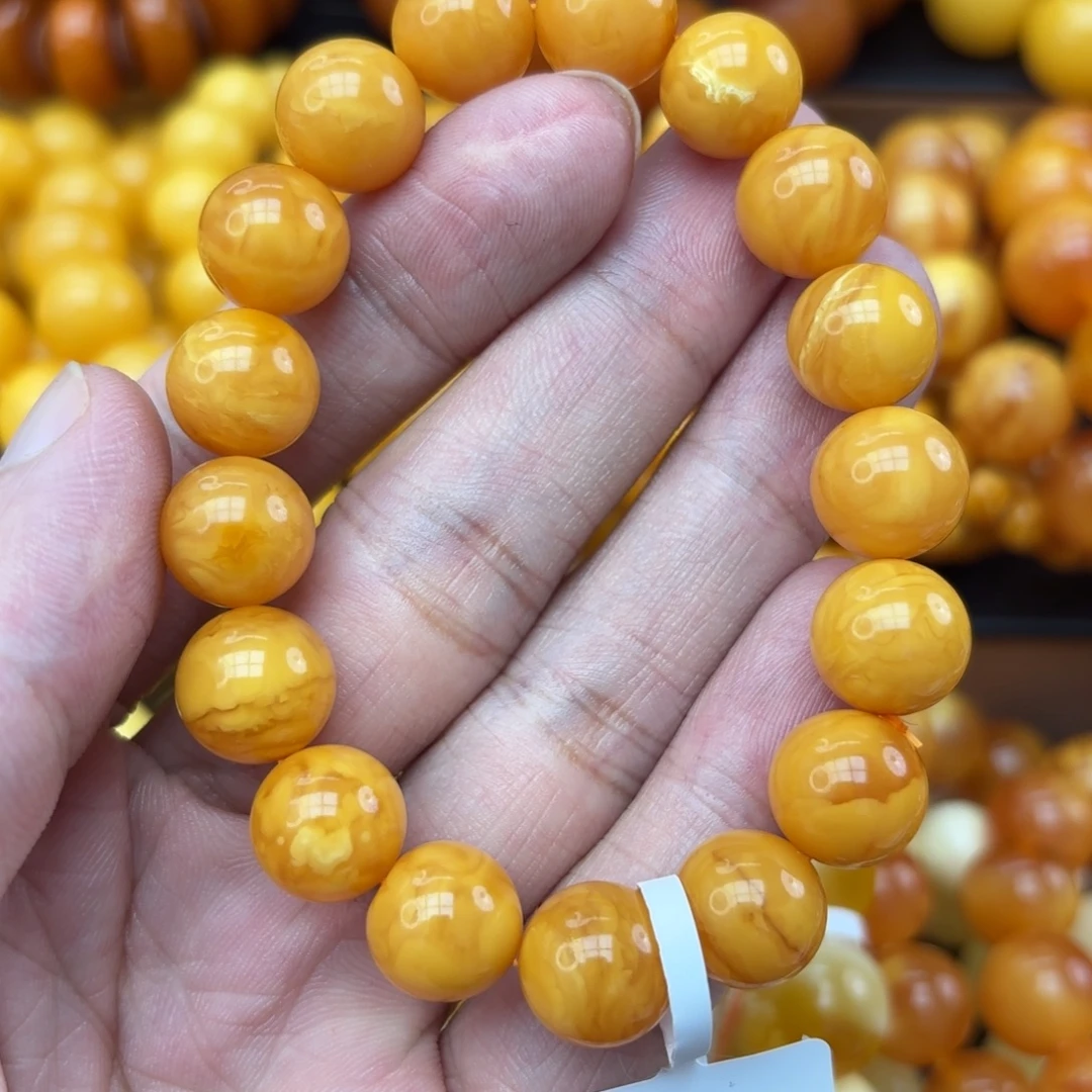 琥珀未镶嵌手链蜜蜡