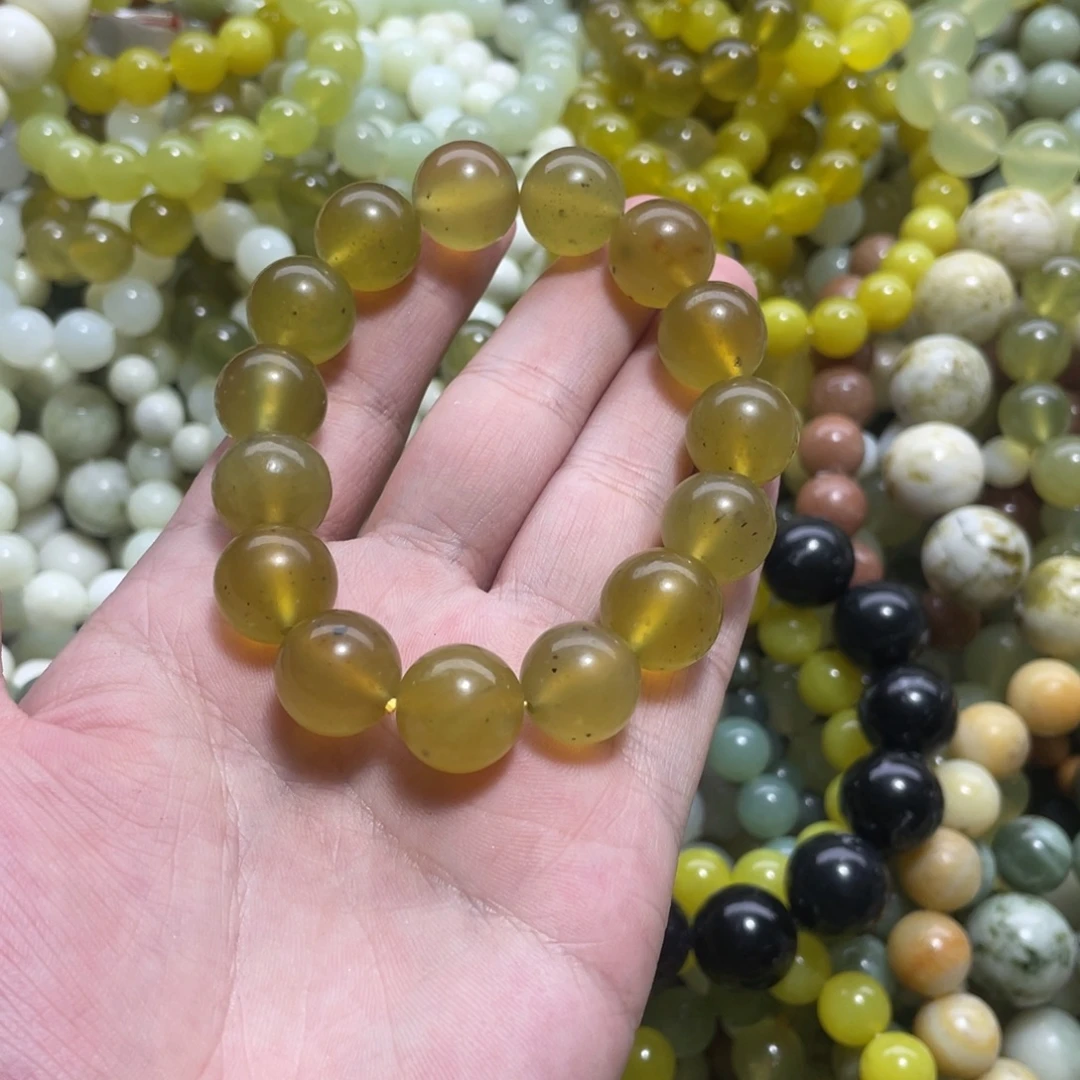 蛇纹石玉未镶嵌手链