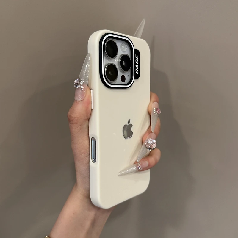 简约纯色马卡龙适用苹果16promax手机壳新款iPhone15创意14情侣13