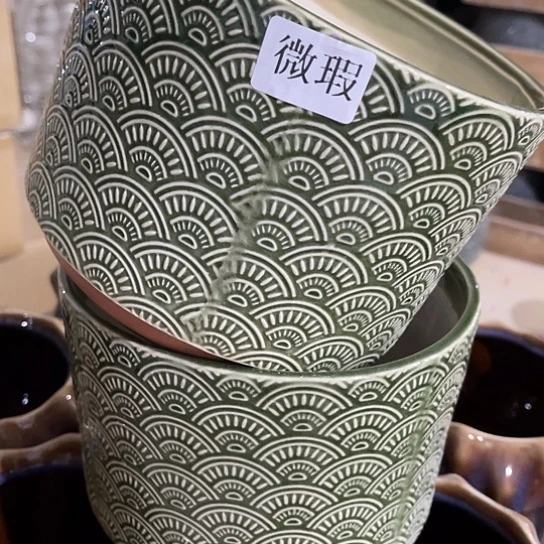 多肉绿植陶瓷花盆9.9包邮，有孔