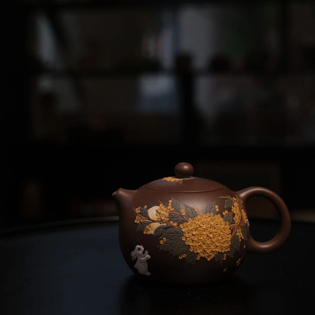松泉茶器×余飞洋 | 《桂花-西施》  紫泥  紫砂茶壶