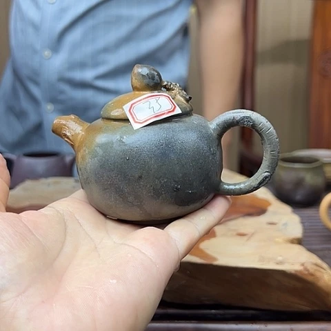 心**素戬谷龙窑柴柴茶壶35