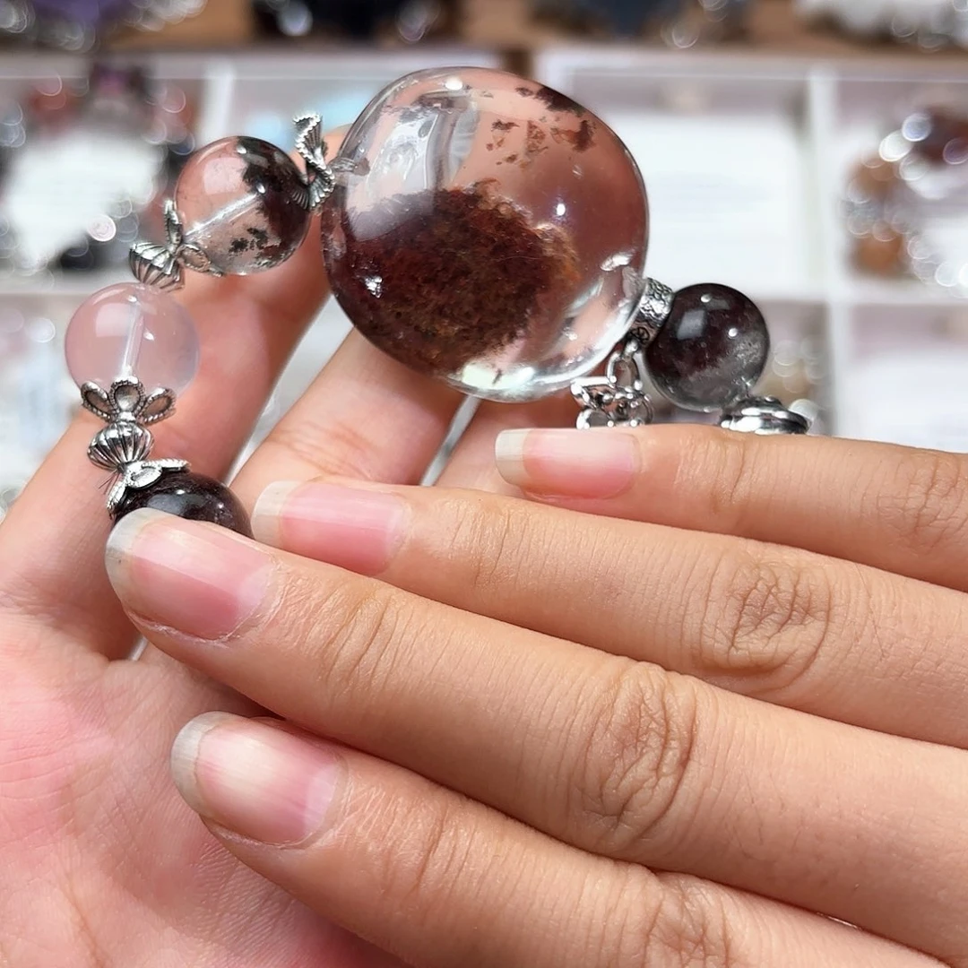 大***女水晶手串合金水晶