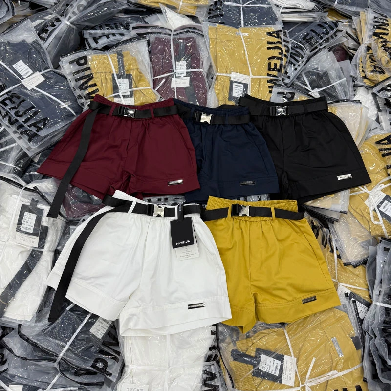 欧货2025夏季新款高腰短裤女纯色ins风高级感时尚工装腰带减龄潮