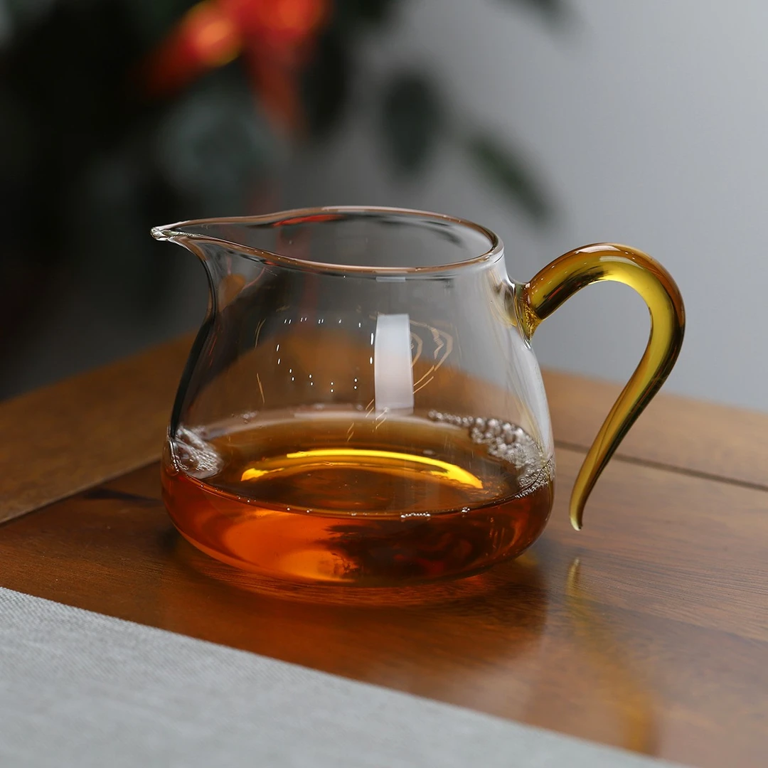 A明信唐耐热玻璃961款公道杯手工茶具家用过滤加厚分茶高档大容量