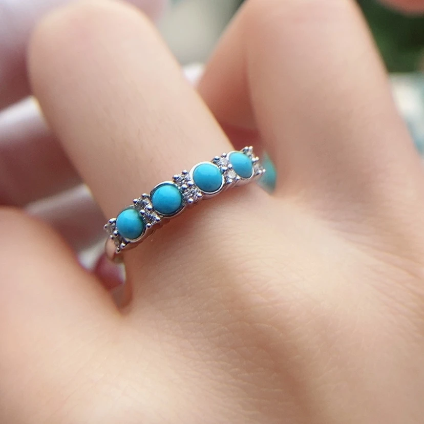 【闪购商品】绿松石原矿绿松石银S925镶嵌