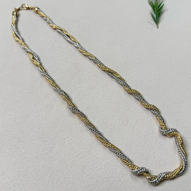 铜合金项链 【六六中古】孤品复古双层项链te3074链长56