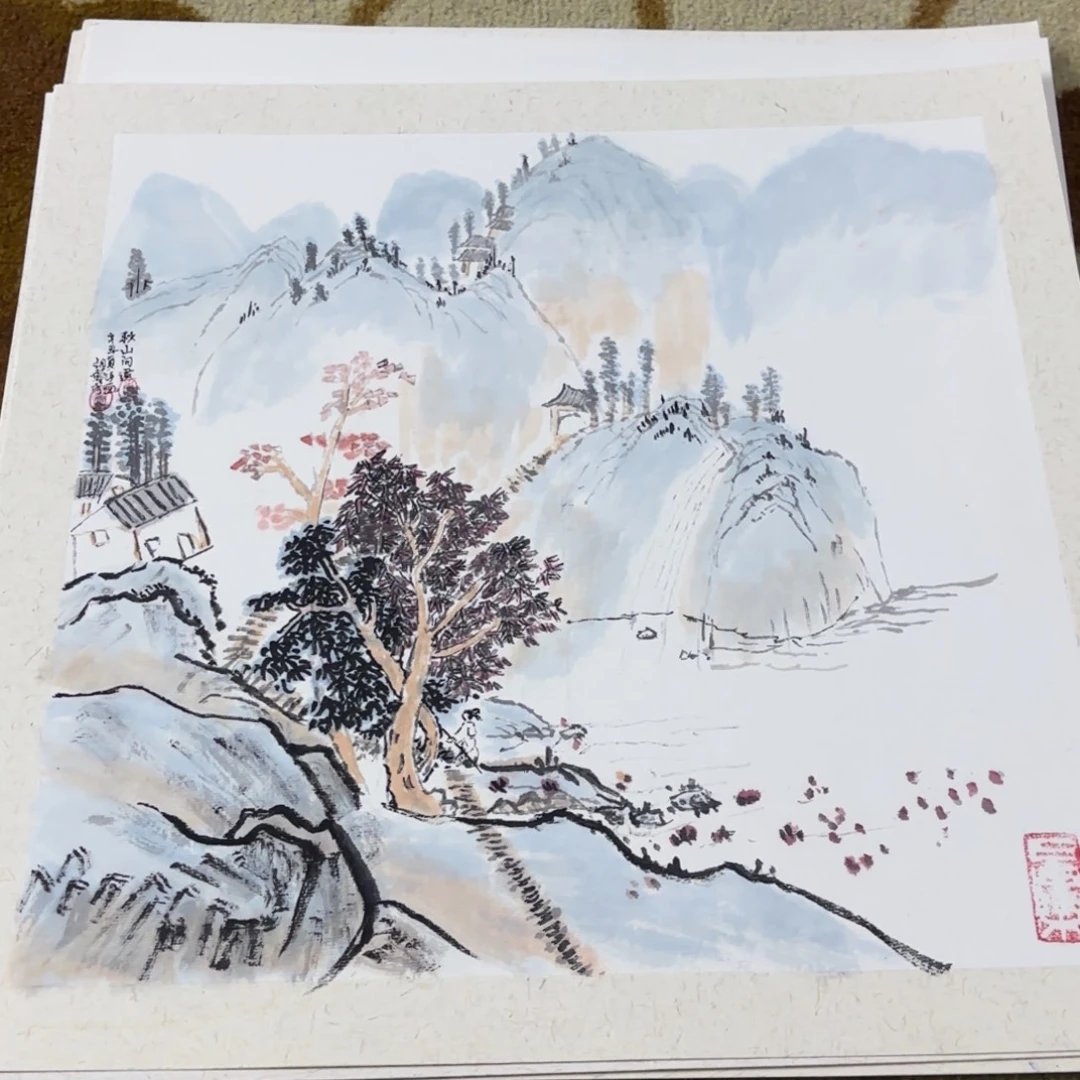 国画38-38卡纸作品艺