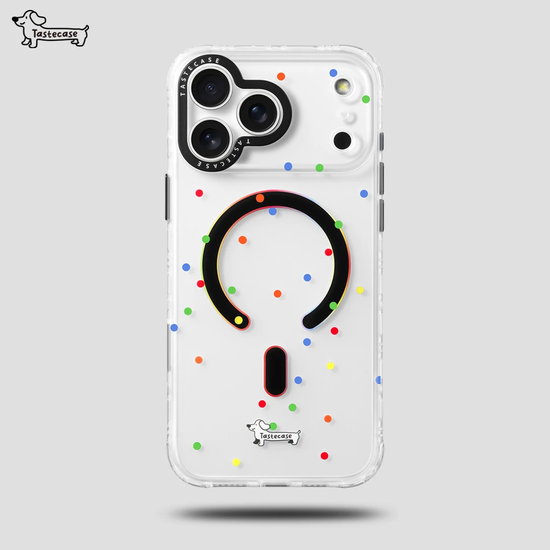 Tastecase彩色波点狗狗磁吸手机壳适用苹果iPhone17ProMax保护壳
