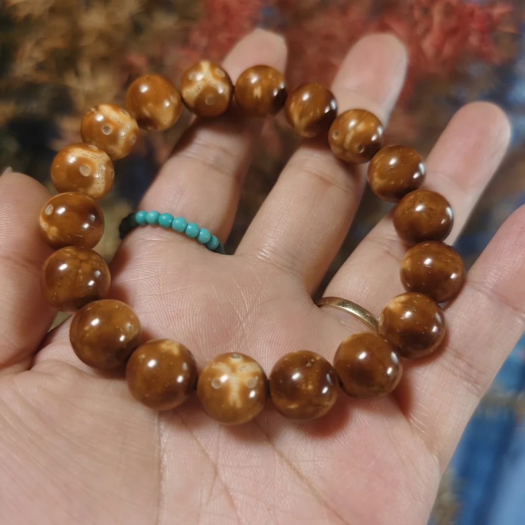 紫金鼠圆珠单圈手串卡12mm